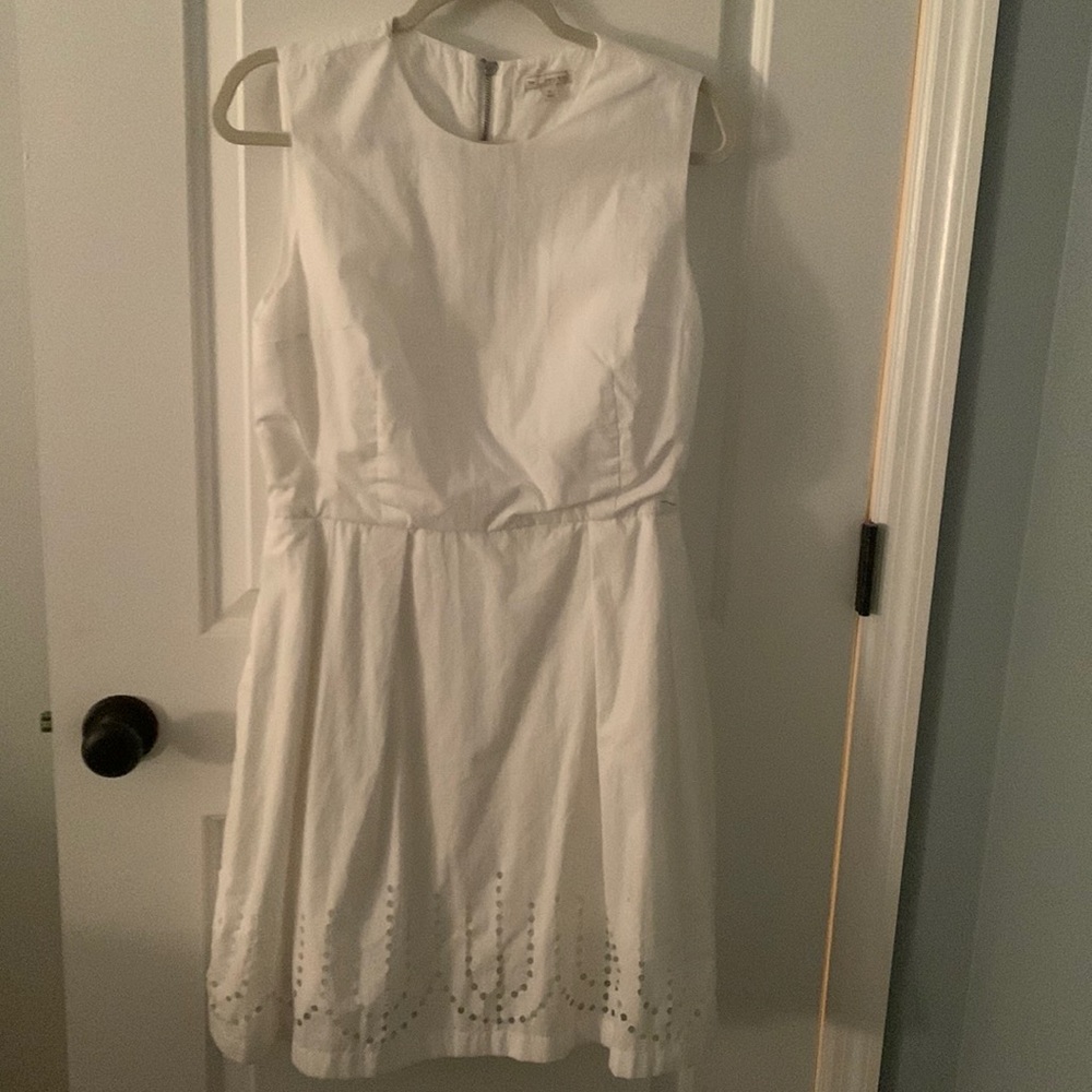White fit and flare dress